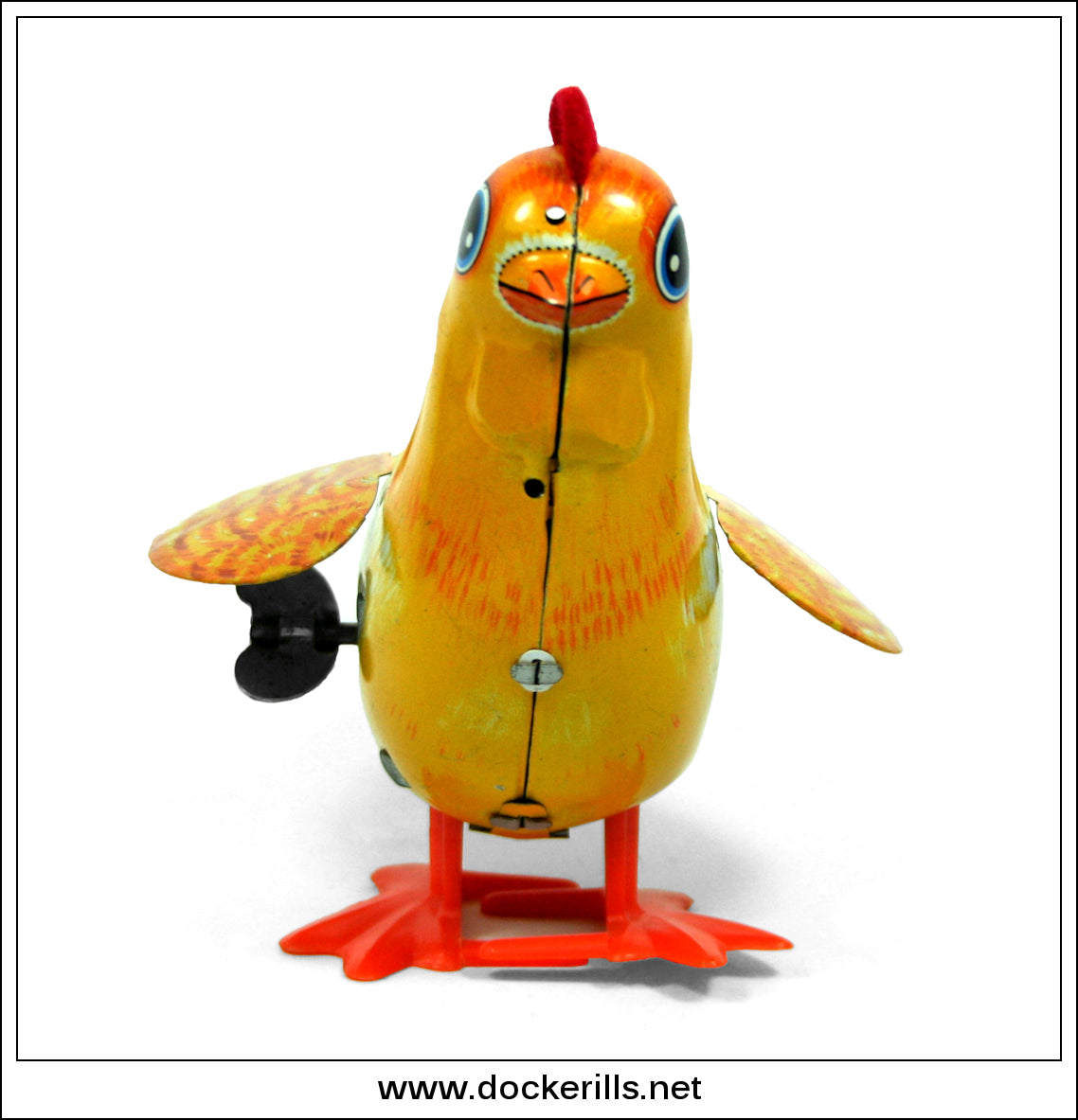 'Charlie Chick' Vintage Tin Plate Clockwork Novelty Toy, Kanto Toys, Japan.  Boxed Example.