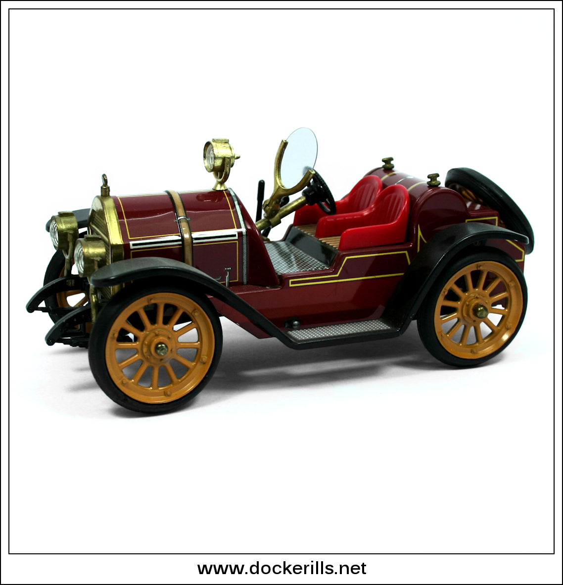 Oldtimer Car, Mercer Type 35J / 1913. Vintage Tin Plate Clockwork Toy,  Schuco, Germany.