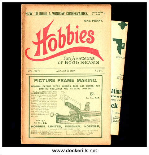 Hobbies Weekly Magazine, Vol. XXIV (24), No. 617, August 10th, 1938 text.