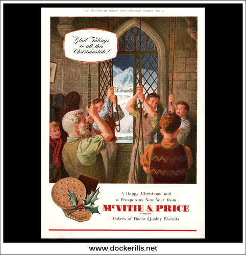 McVitie & Price Ltd. Biscuits Christmas Advert, December 1952.