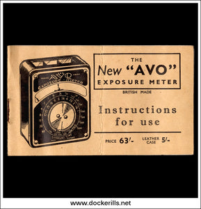 Vintage New Avo Photographic Exposure Meter With Original Box And Instruction Booklet.