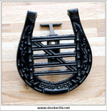 Antique Horse Shoe Shaped Good Luck Trivet For Range Or Grate A.
