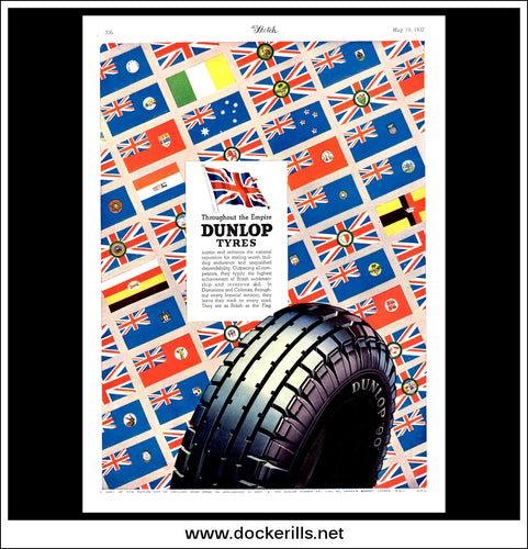Dunlop Tyres Advert. Original Vintage Advert From May 19th, 1937.