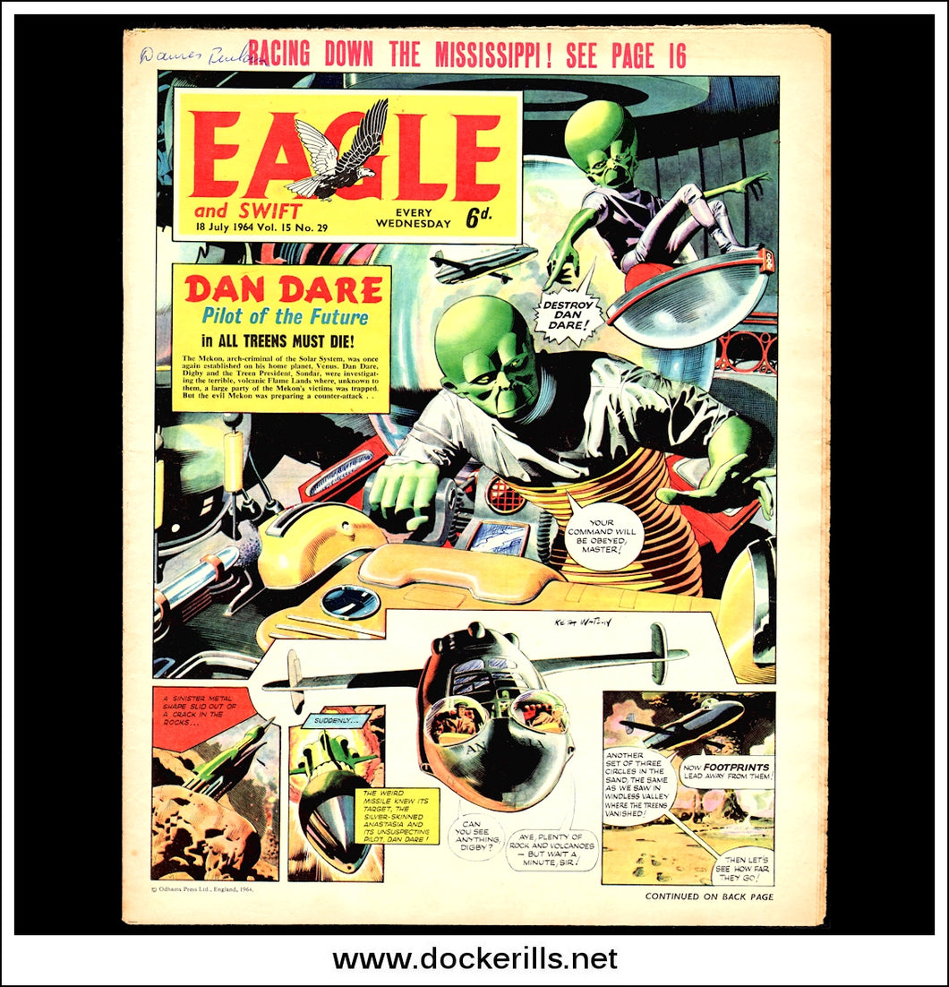 Eagle Comic, Vol. 15, No.29, July 18th, 1964. Dan Dare.