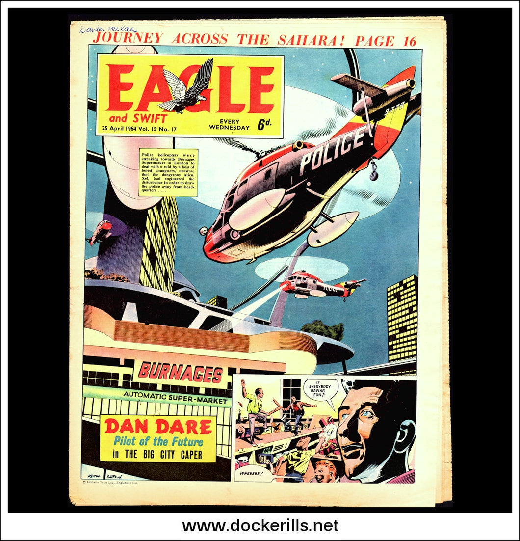 Eagle Comic, Vol. 15, No.17, April 17th, 1964. Dan Dare.
