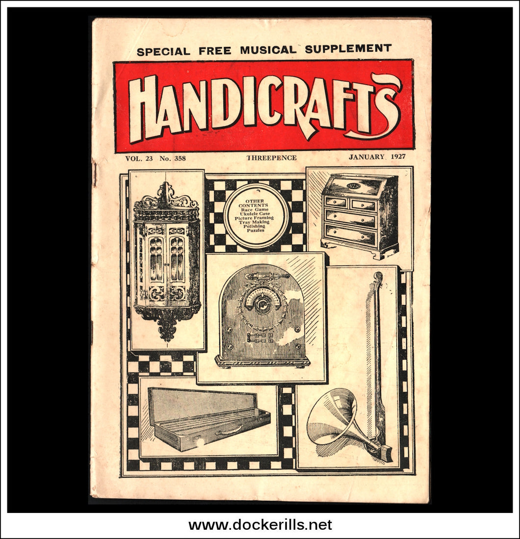 Handicrafts Magazine, Vol. 23, No. 358, January, 1927.