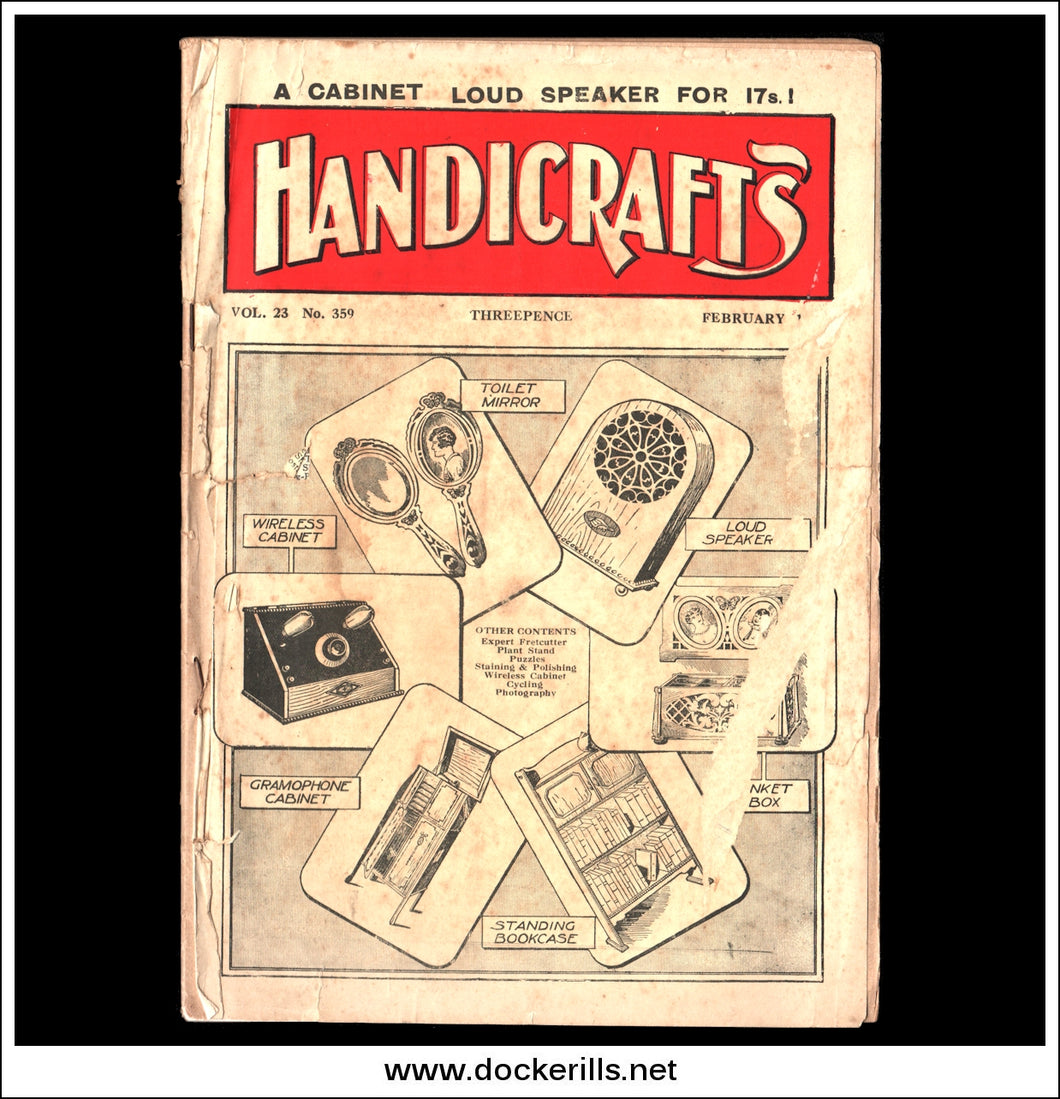 Handicrafts Magazine, Vol. 23, No. 359, February, 1927.