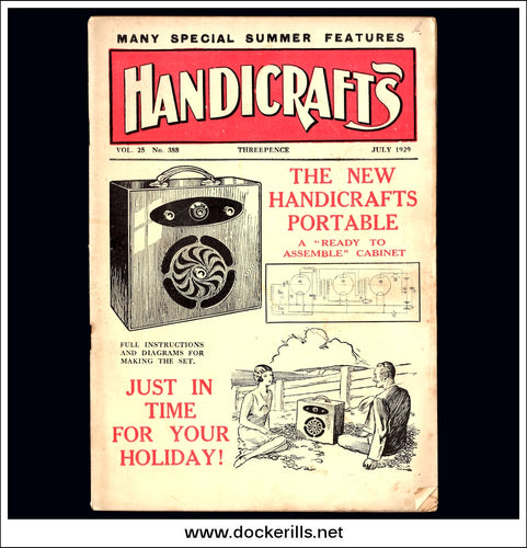 Handicrafts Magazine, Vol. 25, No. 388, July, 1929. Jack & The Beanstalk Mirror Bracket - Handicrafts Design No. 5696.