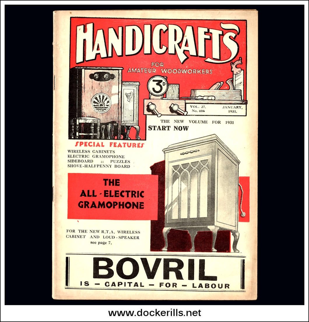 Handicrafts Magazine, Vol. 27, No. 406, January, 1931.