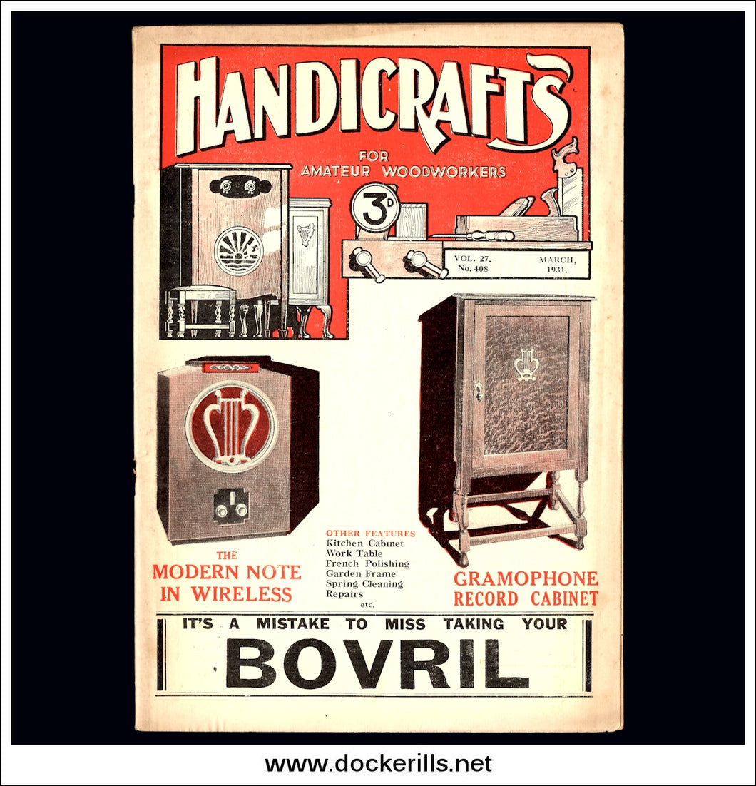 Handicrafts Magazine, Vol. 27, No. 408, March, 1931.