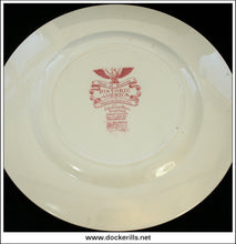 Vintage Plate, Historic America, View Of Boston, Johnson Bros., England. 10 inch. Red.