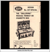 Hobbies Handbook, 1960. Special Plan No. 257 Ballerina Trinket Box and No. 258 Service Station / Garage.