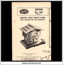 Hobbies Handbook, 1963. Special Plan No. 263 Musical Musical Swiss Chalet Clock and No. 264 Continental Doll's House.