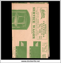 Vintage Hobbies Plan No 169, From Hobbies Weekly Autumn Number 1721 from 1928, featuring a service wagon illustration and a 9 pence price mark, shown against a black background.