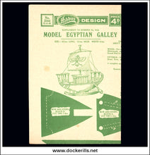 Hobbies Weekly Magazine, Vol. 83, No. 2144, November 21st, 1936. Plan For An Egyptian Galley Model. Plan.
