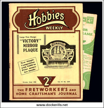 Hobbies Weekly Magazine, Vol. 87, No. 2244, October 22nd, 1938 text.