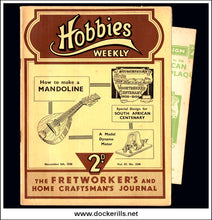 Hobbies Weekly Magazine, Vol. 87, No. 2246, November 5th, 1938 text.