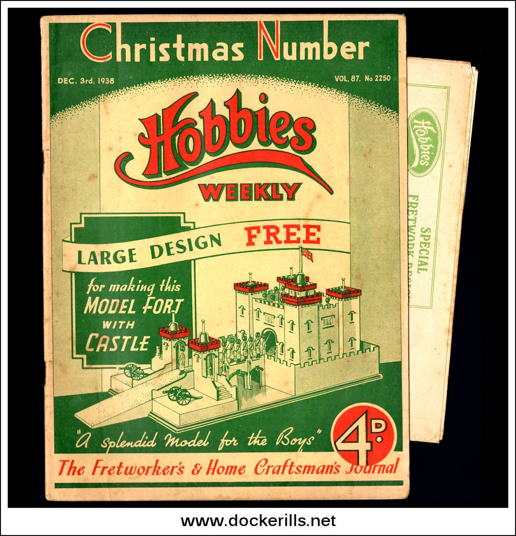 Hobbies Weekly Magazine, Vol. 87, No. 2250, December 3rd, 1938 text.