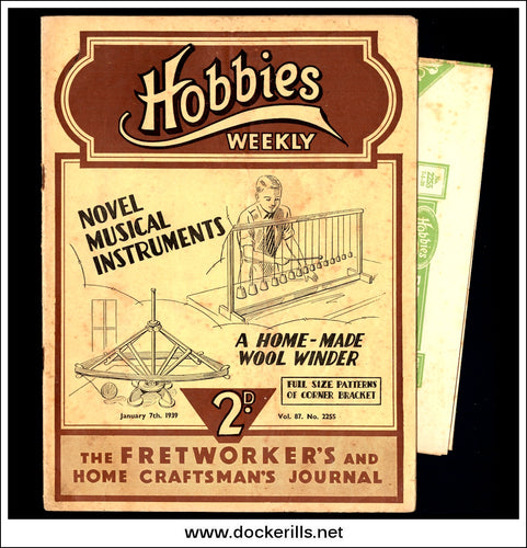 Hobbies Weekly Magazine, Vol. 87, No. 2255, January 7th, 1939 text.