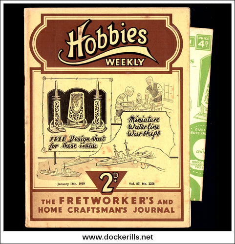 Hobbies Weekly Magazine, Vol. 87, No. 2256, January 14th, 1939 text.