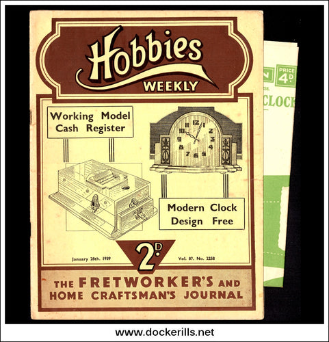 Hobbies Weekly Magazine, Vol. 87, No. 2258, January 28th, 1939 text.