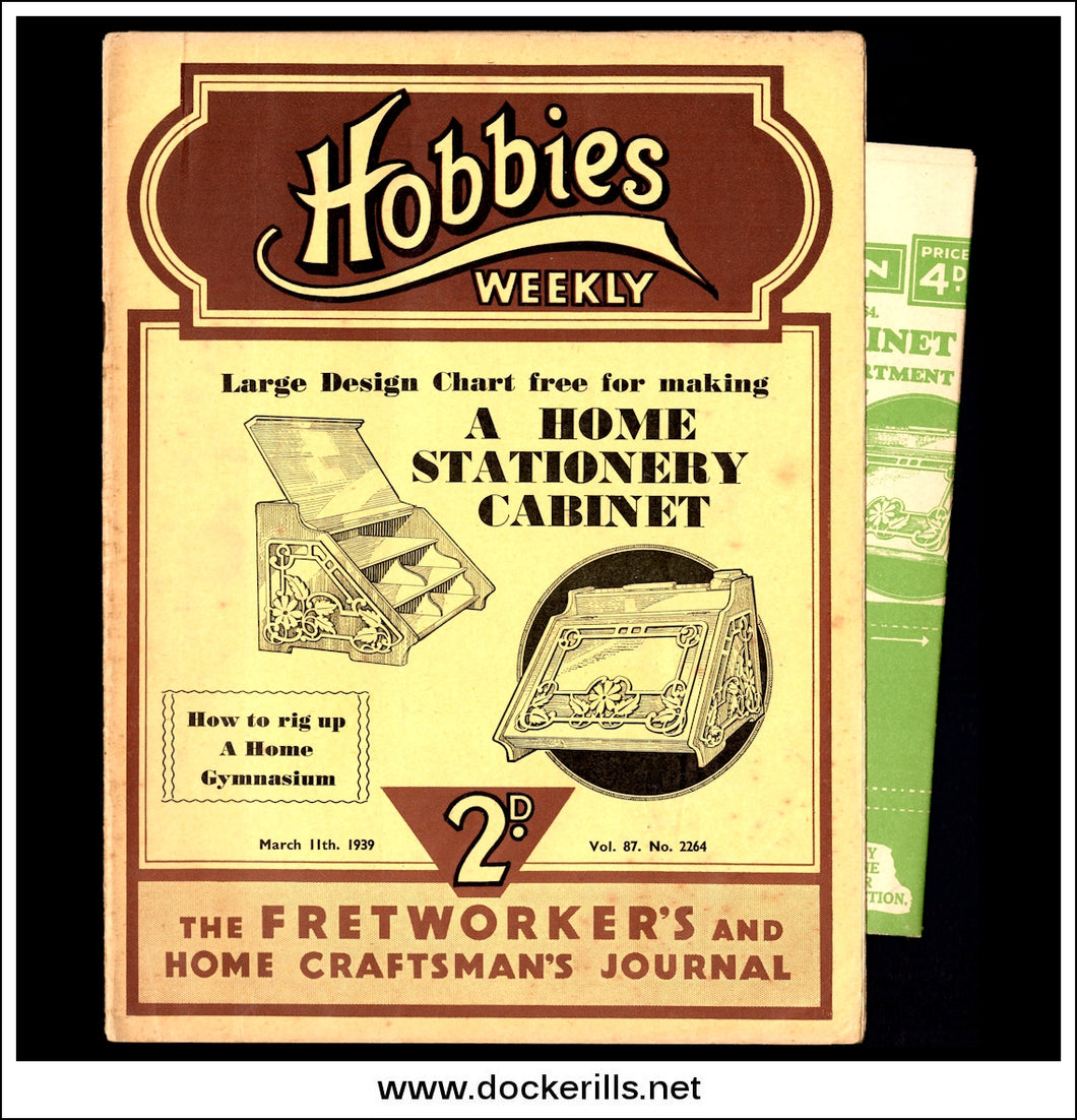 Hobbies Weekly Magazine, Vol. 87, No. 2263, March 4th, 1939 text.