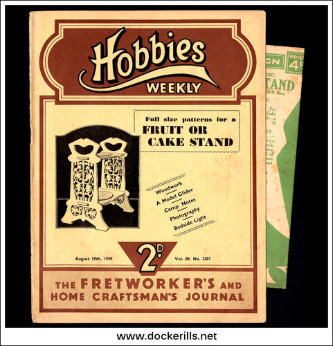Hobbies Weekly Magazine, Vol. 88, No. 2287, August 19th, 1939 text.