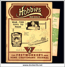 Hobbies Weekly Magazine, Vol. 89, No. 2298, November 4th, 1939 text.