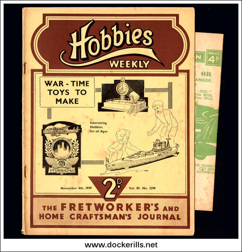 Hobbies Weekly Magazine, Vol. 89, No. 2298, November 4th, 1939 text.
