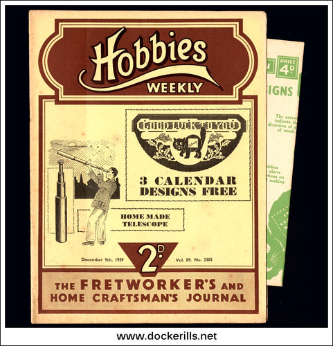 Hobbies Weekly Magazine, Vol. 89, No. 2303, December 9th, 1939 text.