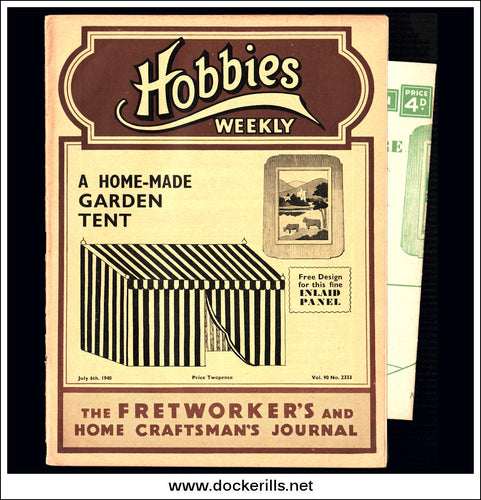 Hobbies Weekly Magazine, Vol. 90, No. 2333, July 6th, 1940. Plan For An Inlaid Picture. Text.