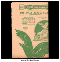 Hobbies Weekly Magazine, Vol. 85, No. 2191, October 16th, 1937. Plan For The Eagle Mantle Clock.