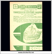 Hobbies Weekly Magazine, Vol. 86, No. 2228, July 2nd, 1938. Plan For An Old English Warship Model. Plan.