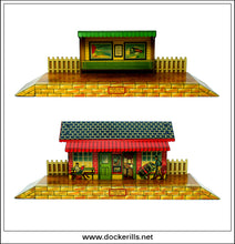 Hornby Trains 'O' Gauge M Station Set, A845, Meccano. Vintage Tin Plate Railway Toy. Boxed.