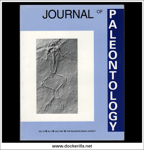 Journal Of Paleontology, Volume 75, No. 4, 2001. Front cover.