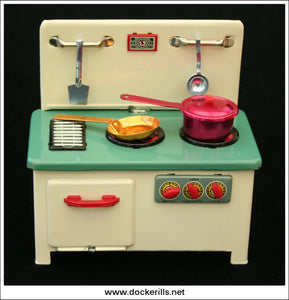 Kitchen Range, MM 702. Vintage Tin Plate Toy, China 02.