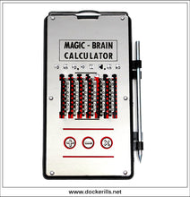 Vintage 'Magic Brain' Mechanical Calculator, Japan. Black Version.