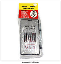 Vintage 'Magic Brain' Mechanical Calculator In original Packaging, Japan. Black Version.