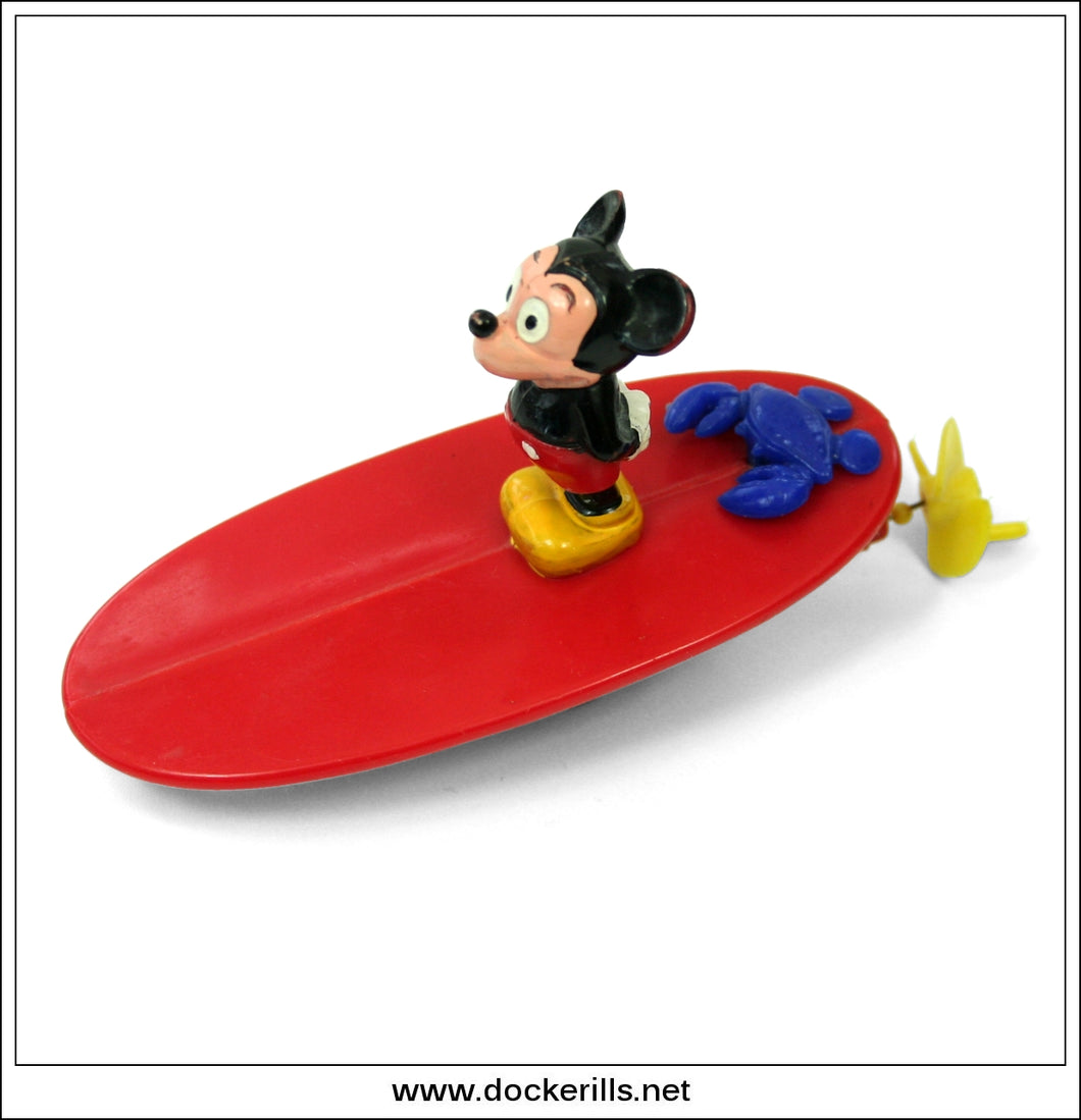 Mickey Mouse Rubber Band Powered Surfboard (Boat) Novelty Toy 1.