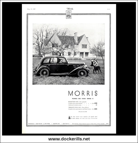 Morris Big Sixes Series II (18 and 25 HP). Original Vintage Advert From May 19th 1937.