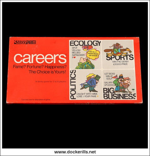 Parker Careers. Vintage Board Game, 1971 Edition. Game Box.