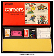 Parker Careers. Vintage Board Game, 1971 Edition. Box Contents.