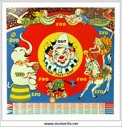 Peter Pan Regd. Magnetic Circus Ring Board. Tin Plate Hoopla Style Game 1.