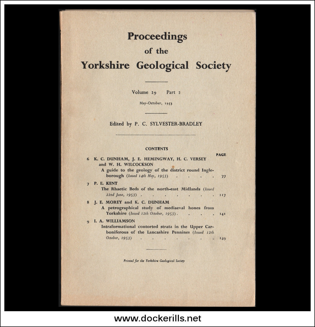 Proceedings of the Yorkshire Geological Society, Vol. 29, Part 2, 1953.