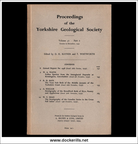 Proceedings of the Yorkshire Geological Society, Vol. 32, Part 2, 1959.
