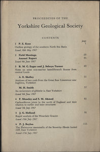 Proceedings of the Yorkshire Geological Society, Vol. 36, Part 1, 1967. Contents.
