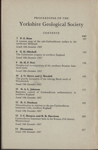 Proceedings of the Yorkshire Geological Society, Vol. 36, Part 2, 1967. Contents.