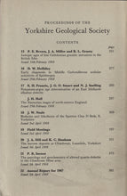 Proceedings of the Yorkshire Geological Society, Vol. 36, Part 3, 1968. Contents.