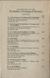 Proceedings of the Yorkshire Geological Society, Vol. 36, Part 4, 1968. Contents.