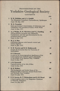 Proceedings of the Yorkshire Geological Society, Vol. 39, Part 1, 1972. Contents.